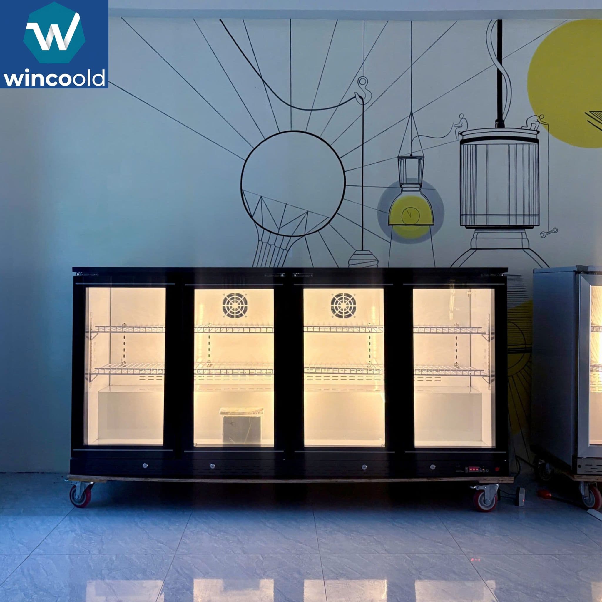 Tủ Mát Quầy Bar Lightcool – 4 cánh – LS-1800 – 370L - Tủ Đông – Tủ Mát Wincoold chính hãng