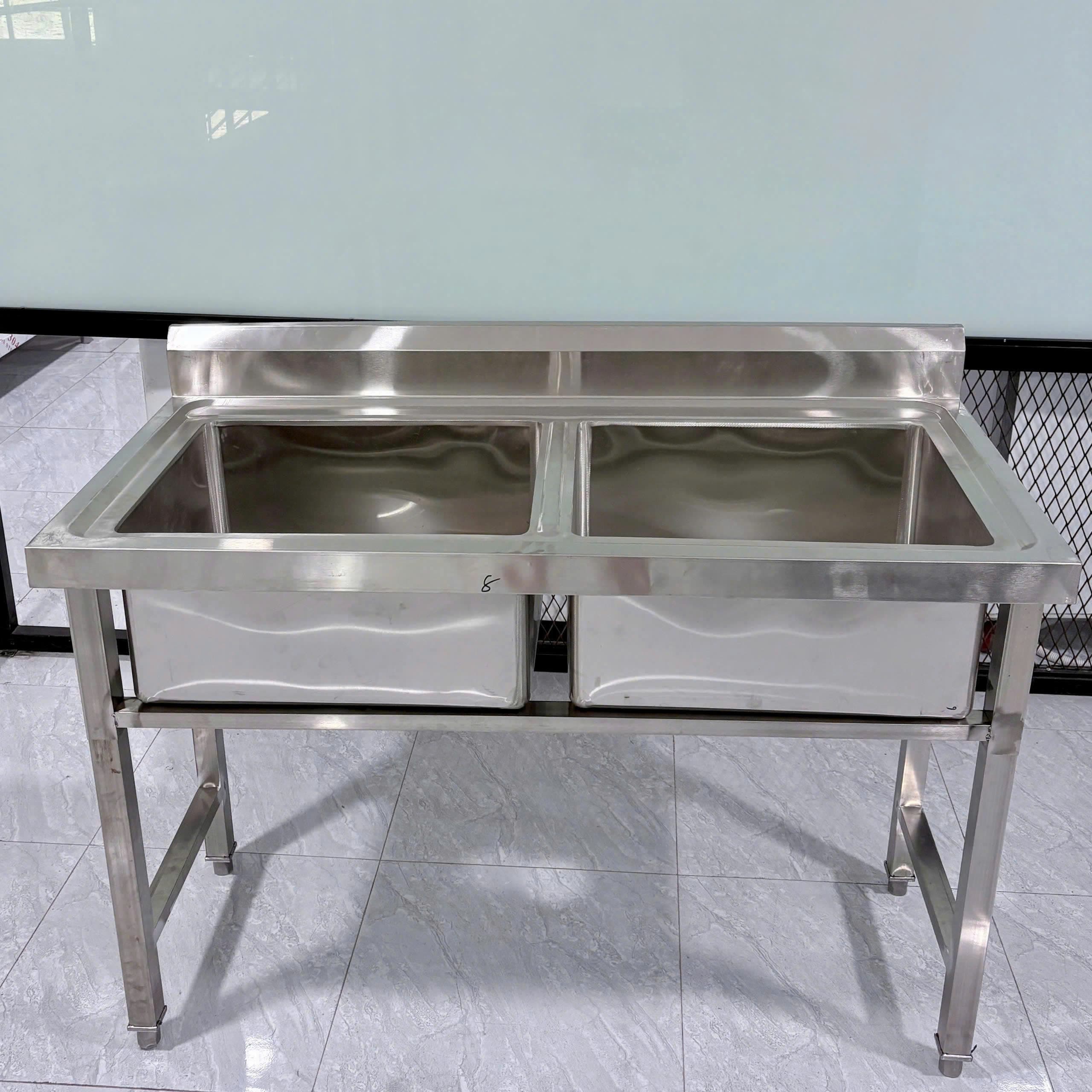 chậu rửa inox 2 hố - Thiết Bị Bếp Wincoold chính hãng