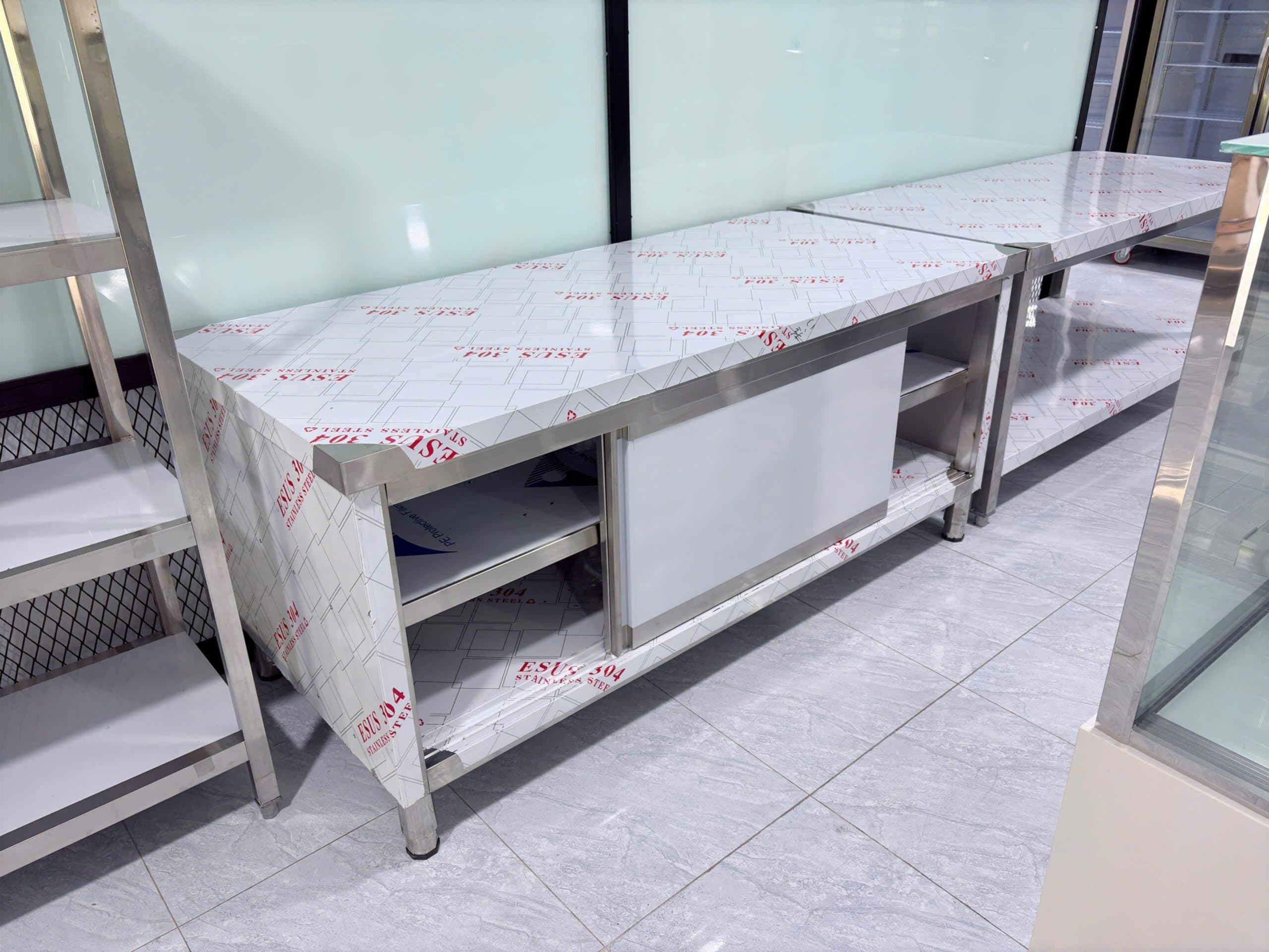tủ bàn inox 2 của lùa - Thiết Bị Bếp Wincoold chính hãng